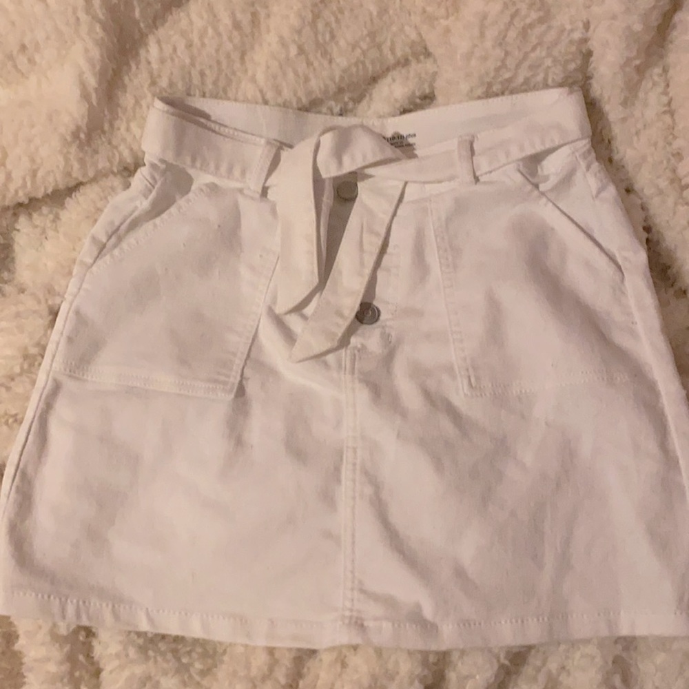 cute white skirt with a belt